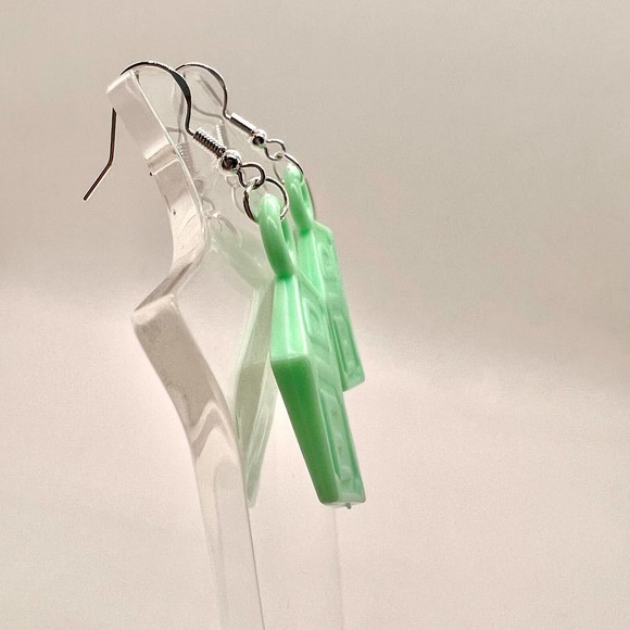 Baby Alphabet Block Earrings - Baby Shower Earrings - DDLG Earrings - Picture 5 of 11